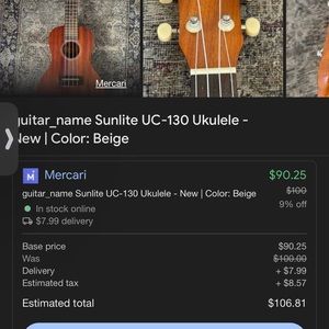 Ukulele sunlight brand